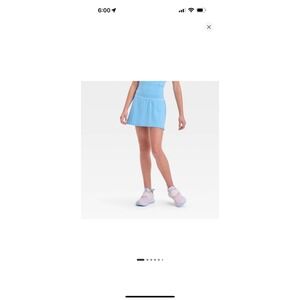 Girls' Everyday Soft Piped Skort - All In Motion Mid Rise Blue NWT